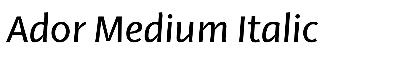 Ador Medium Italic